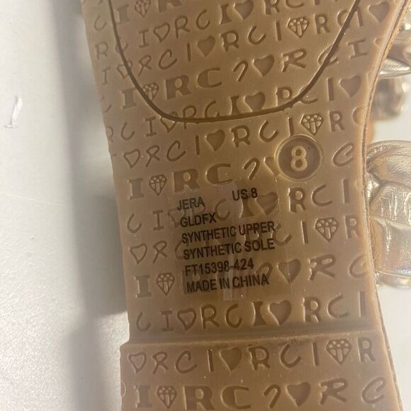 ROCK & CANDY by Zigi Jera Braided Gold Slip On Sandals Size 8 New With Defects - Picture 4 of 9